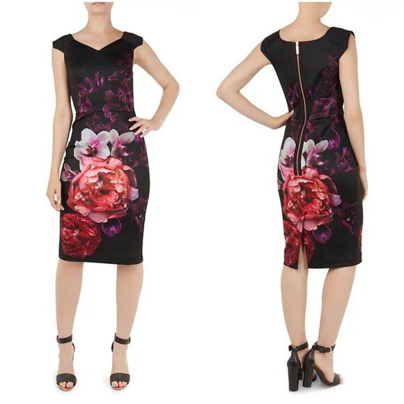 NEW Ted Baker Semanj Splendor Floral Sheath Dress $325 - Picture 2 of 13